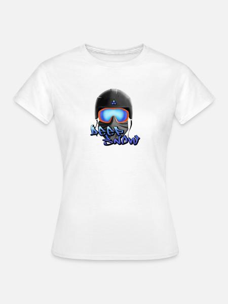 Deep Snow Snowboard Graffiti Helm - Frauen T-Shirt - Weiß