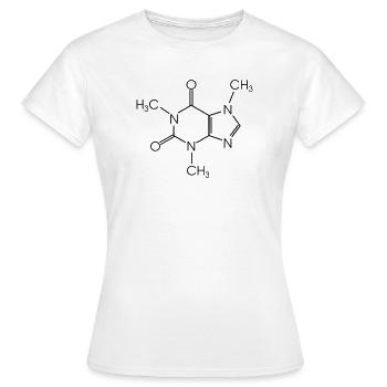 Koffein - Frauen T-Shirt - Weiß - Vorne - AI Model Female 172 dark (172cm)