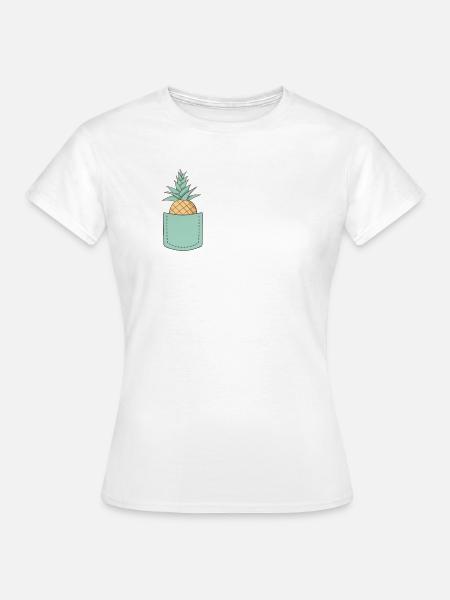 pocket pineapple - Frauen T-Shirt - Weiß