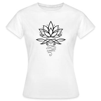 Lotus Lotus Blossom Yoga - Women's T-Shirt - white - Front - AI Model Female 172 dark (172cm)