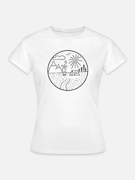 Camping - Frauen T-Shirt - Weiß