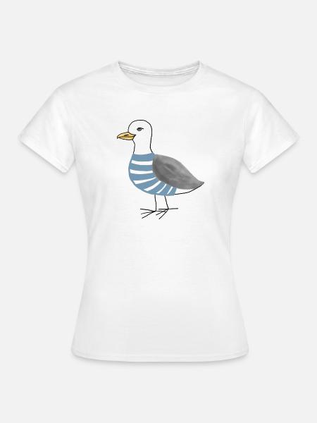 Möwe Maritim - Frauen T-Shirt - Weiß