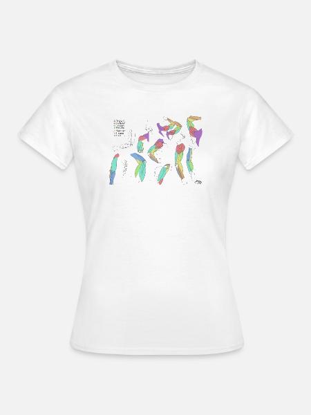 Bunte abstrakte Schals - Frauen T-Shirt - Weiß