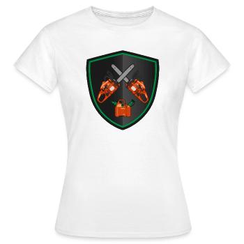 Armoiries de la tronçonneuse - Boîte combi de carburant - T-shirt Femme - blanc - Devant - AI Model Female 172 dark (172cm)