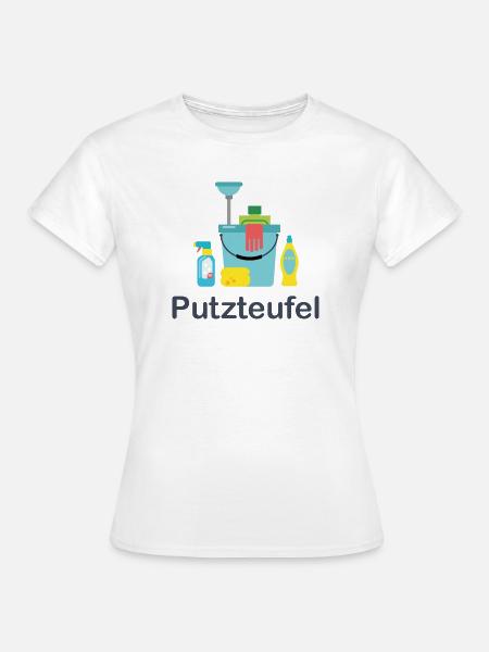 Putzteufel - Frauen T-Shirt - Weiß