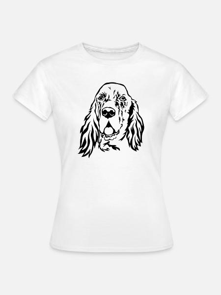 Englischer Setter Kopf - Frauen T-Shirt - Weiß