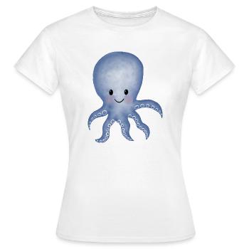 Calmar poulpe - T-shirt Femme - blanc - Devant - AI Model Female 172 dark (172cm)
