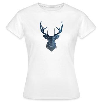 tête de cerf et les bois - T-shirt Femme - blanc - Devant - AI Model Female 172 dark (172cm)