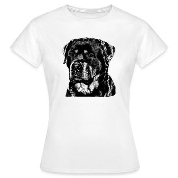 Rottweiler chien chien chien de garde chien de combat chiens - T-shirt Femme - blanc - Devant - AI Model Female 172 dark (172cm)