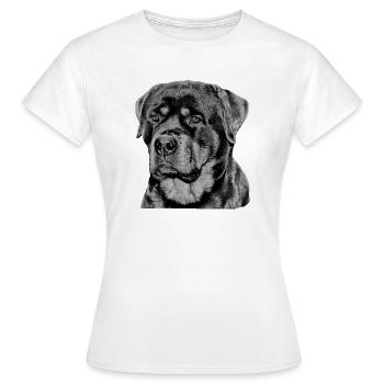 Rottweiler chien chien de garde chiens - T-shirt Femme - blanc - Devant - AI Model Female 172 dark (172cm)