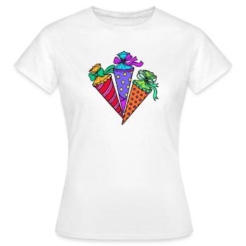 Schultüte Schulstart Schulbeginn Vorschule - Frauen T-Shirt - Weiß - Vorne - AI Model Female 172 dark (172cm)