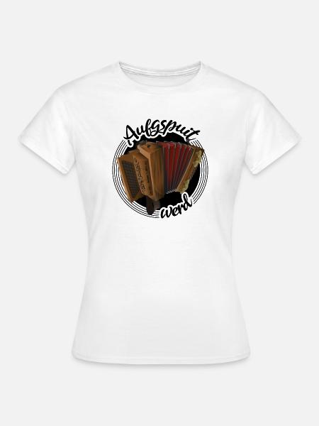 Steirische Harmonika - Aufgspuit werd | ZiachON! - Frauen T-Shirt - Weiß