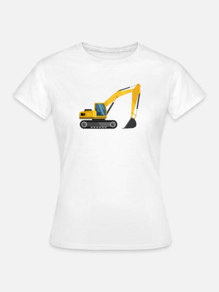 Bagger - Frauen T-Shirt - Weiß