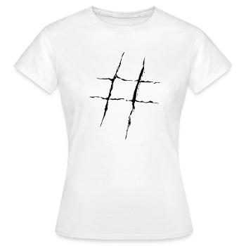 Hashtag - Women's T-Shirt - white - Front - AI Model Female 172 dark (172cm)