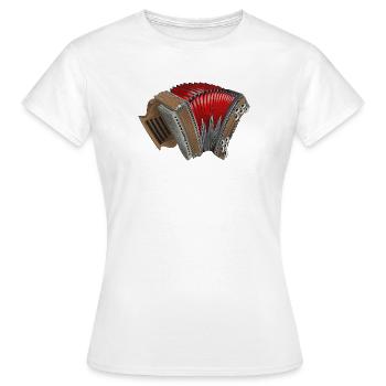 Steirische Harmonika - Franken Bayern | ZiachON! - Frauen T-Shirt - Weiß - Vorne - AI Model Female 172 dark (172cm)