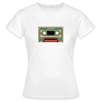 Cassettes Cassettes Mixtape Rétro Rétro Cassette - T-shirt Femme - blanc - Devant - AI Model Female 172 dark (172cm)