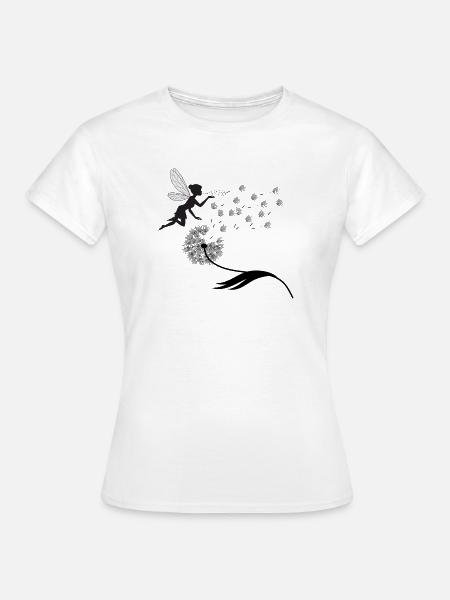 Feenflug-Silhouette mit Staub - Frauen T-Shirt - Weiß