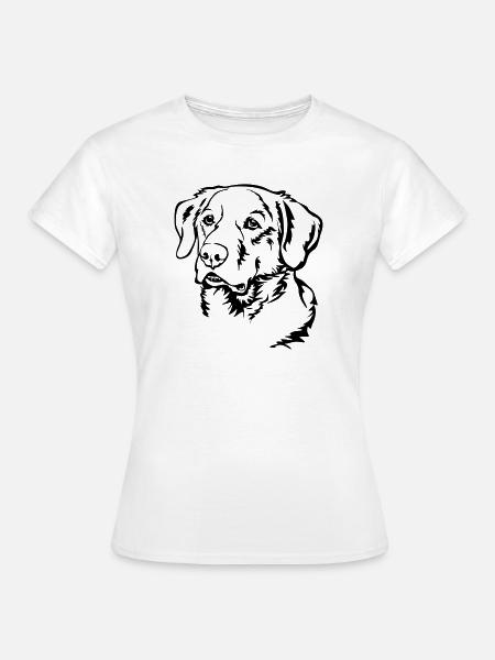 Labrador Kopf - Frauen T-Shirt - Weiß