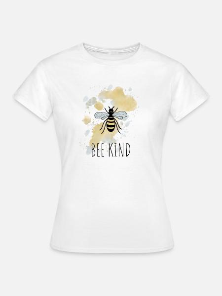 Biene Be Bee Kind - Dame-T-shirt - hvid