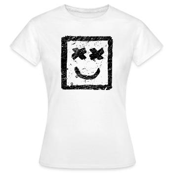 Be Happy Street Art - Super graffiti punk Smile - T-shirt Femme - blanc - Devant - AI Model Female 172 dark (172cm)
