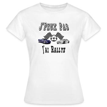 J'Peux Pas J'ai Rallye Course Sport Automobile - T-shirt Femme - blanc - Devant - AI Model Female 172 dark (172cm)