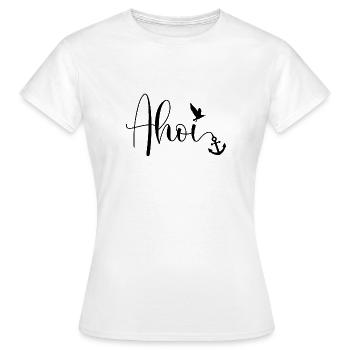 Ancre de mouette nord de la côte d’Ahoi - T-shirt Femme - blanc - Devant - AI Model Female 172 dark (172cm)