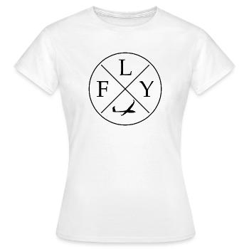 FLY Logo planeurs planeurs planeurs planeurs - T-shirt Femme - blanc - Devant - AI Model Female 172 dark (172cm)