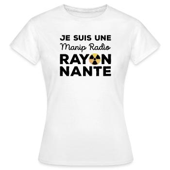 Je suis une manip radio rayonnante Radiologie - T-shirt Femme - blanc - Devant - AI Model Female 172 dark (172cm)