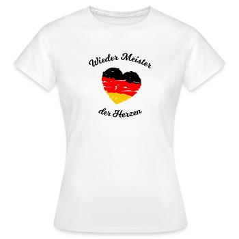 Fußball Deutscher Meister der Herzen - Frauen T-Shirt - Weiß - Vorne - AI Model Female 172 dark (172cm)