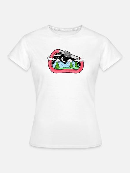 Karabiner Berg Berge Bergsteiger Geschenk - Frauen T-Shirt - Weiß