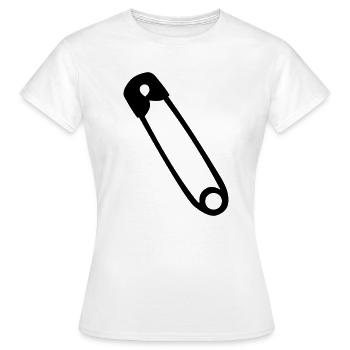 Safety pin - Women's T-Shirt - white - Front - AI Model Female 172 dark (172cm)