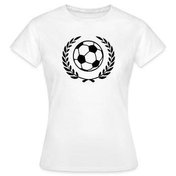 Sieger Fußball - Frauen T-Shirt - Weiß - Vorne - AI Model Female 172 dark (172cm)
