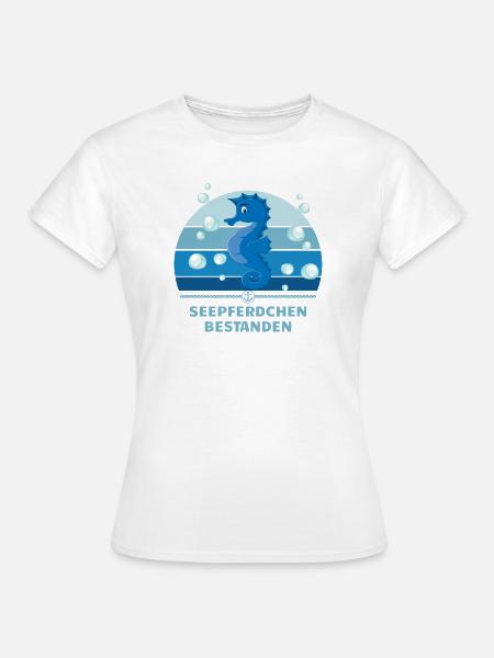 Seepferdchen bestanden Kampfschwimmer Bademeister - Frauen T-Shirt - Weiß
