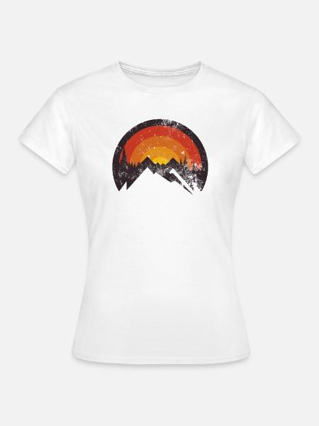 Sunset Ridge Bergsilhouette - Frauen T-Shirt - Weiß