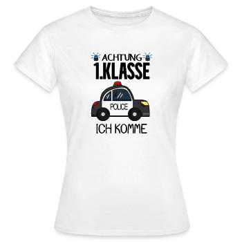 Einschulung Erste Klasse Junge - Frauen T-Shirt - Weiß - Vorne - AI Model Female 172 dark (172cm)