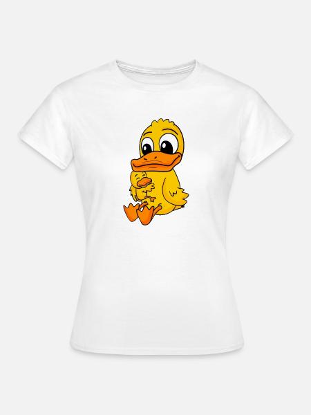 Ente Familie - Ente mit Baby - Ente - Frauen T-Shirt - Weiß