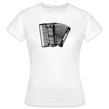 Akkordeon - Frauen T-Shirt - Weiß - Vorne - AI Model Female 172 dark (172cm)