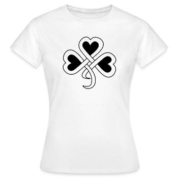 Keltischer Klee-Vektor-Farbton - Frauen T-Shirt - Weiß - Vorne - AI Model Female 172 dark (172cm)