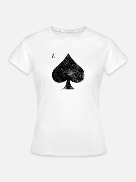 Ace of spades card to play poker casino - Women's T-Shirt - white