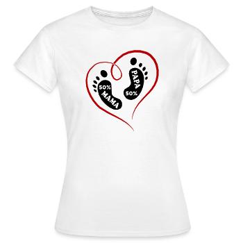 Schwanger Schwangerschaft 50 Mama Papa - Frauen T-Shirt - Weiß - Vorne - AI Model Female 172 dark (172cm)