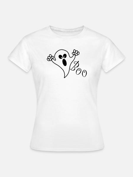 Halloween Geist - Frauen T-Shirt - Weiß