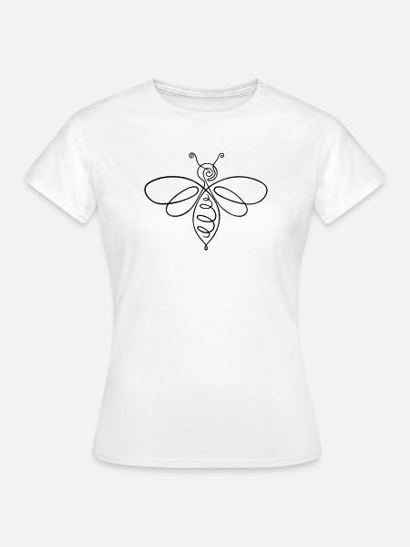 Biene Bienchen One Line - Frauen T-Shirt - Weiß