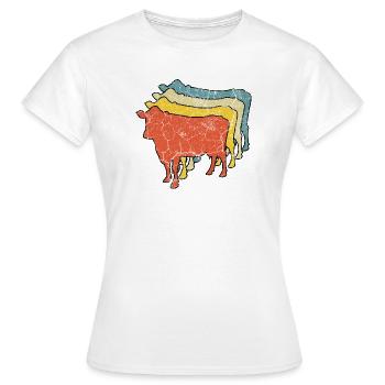 Cow Cows - Women's T-Shirt - white - Front - AI Model Female 172 dark (172cm)