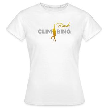 FELSKLETTERN - Frauen T-Shirt - Weiß - Vorne - AI Model Female 172 dark (172cm)