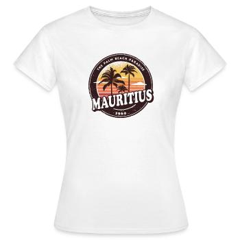 Mauritius Vintage Beach Design / Gift Idea - Women's T-Shirt - white - Front - AI Model Female 172 dark (172cm)