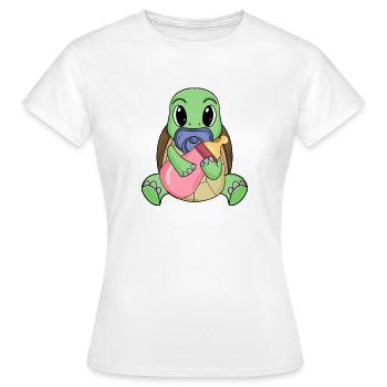 Baby Schildkröte - Frauen T-Shirt - Weiß - Vorne - AI Model Female 172 dark (172cm)