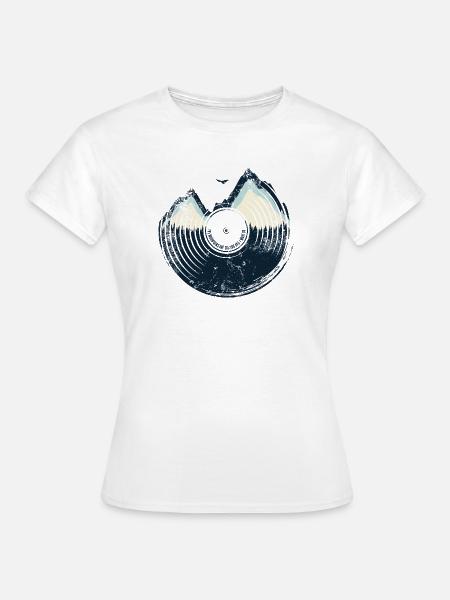 Echo Ridge Mountain Vinyl - Frauen T-Shirt - Weiß