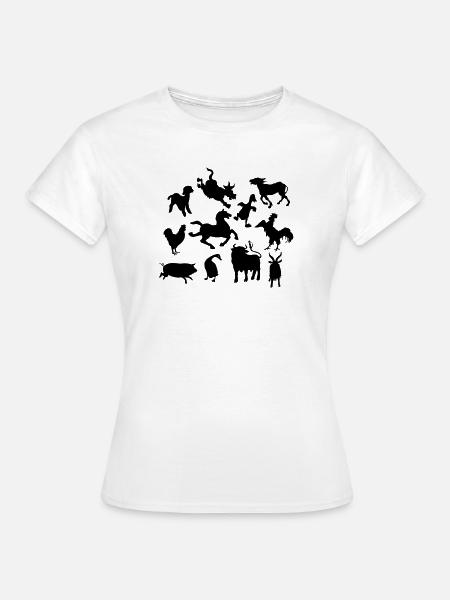 Nutztiere - Frauen T-Shirt - Weiß