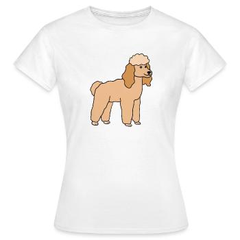 Caniche Chien Race de Chien - T-shirt Femme - blanc - Devant - AI Model Female 172 dark (172cm)