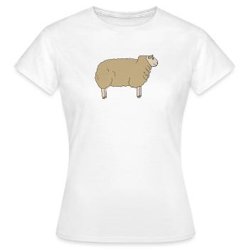 Moutons laitiers de Frise orientale - T-shirt Femme - blanc - Devant - AI Model Female 172 dark (172cm)